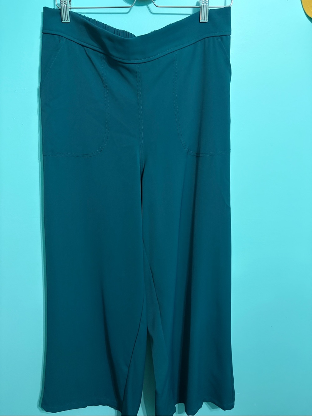 Max Studio Teal Wide-Leg Pull-On Pants XL